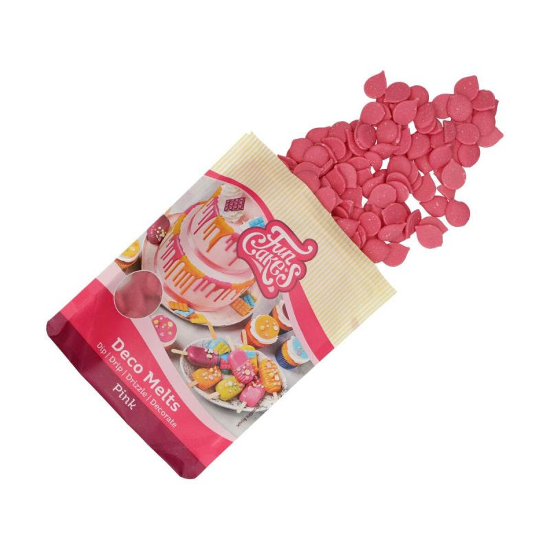 23 Deco melt funcakes Pink 250 gr_