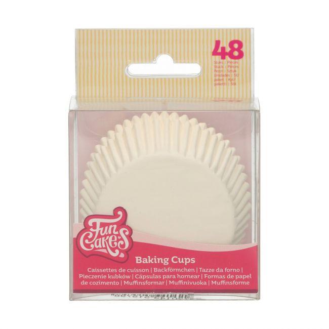 Caissettes à cupcakes blanches 48 pièces